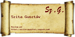 Szita Gusztáv névjegykártya